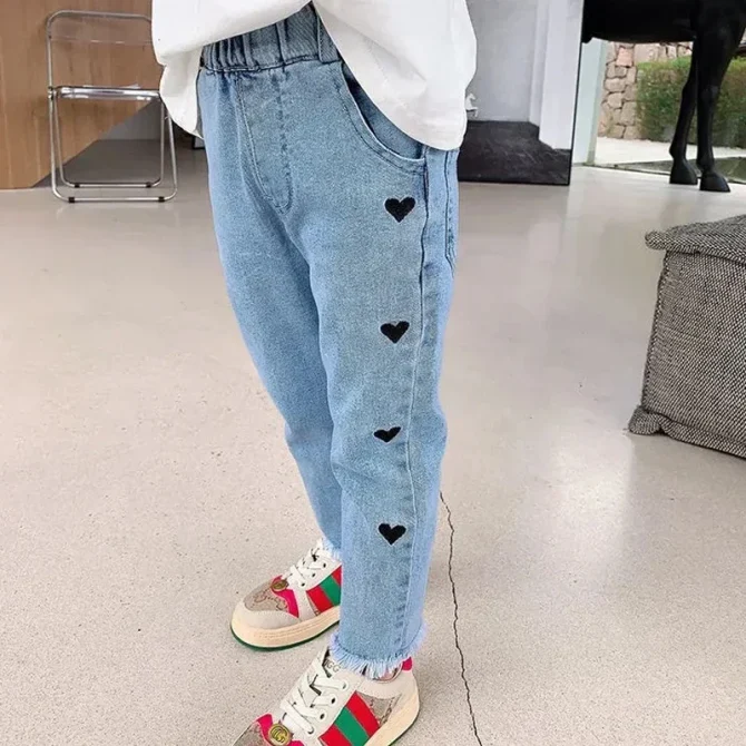 Kids Baby Girls Casual Denim Clothing Pants Bottoms 1 2 3 4 5 6 7 Years - Image 4