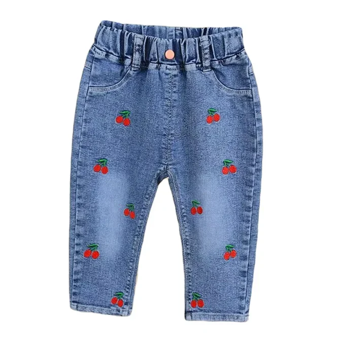 New Children's Denim Elastic Versatile Fashion Pants