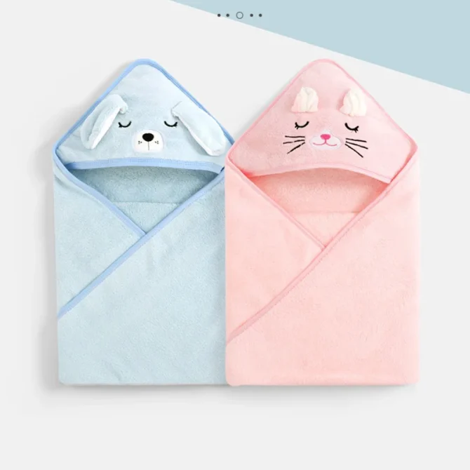 Cartoon Animal Baby Bath Soft Newborn Hooded Towel Blankets - Image 5