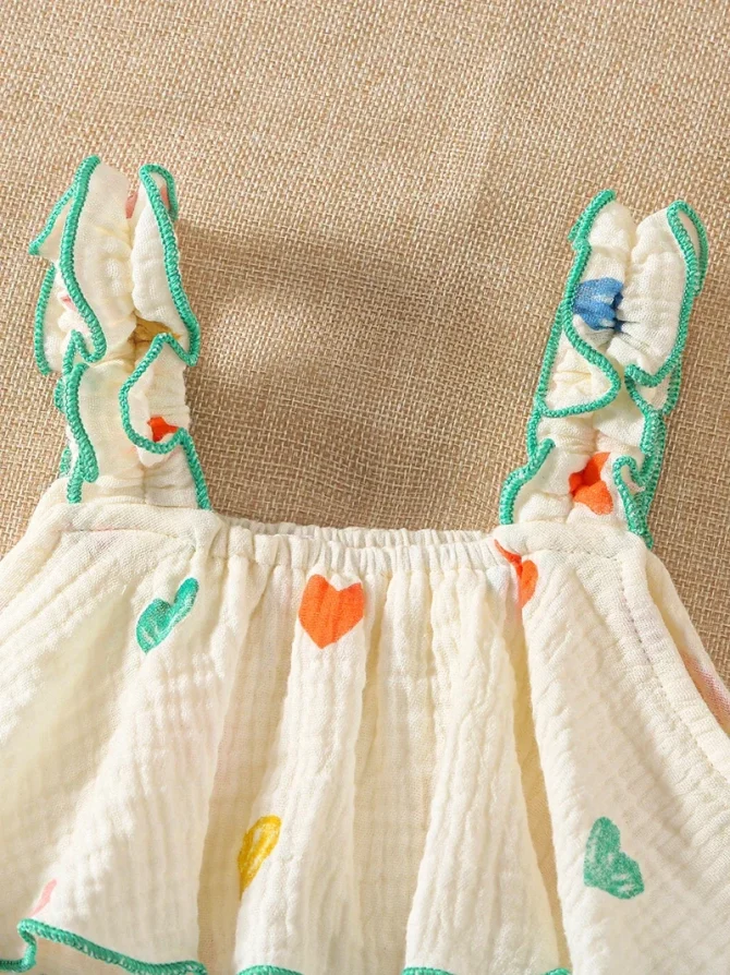Summer Suspenders Bodysuit for Baby Girls 0-2Y - Image 3