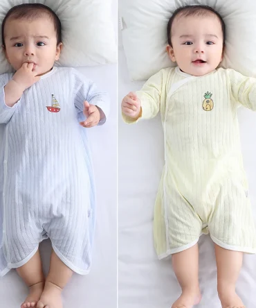 Summer Newborn Baby Homewear Cotton Infant Rompers Soft Baby Pajamas
