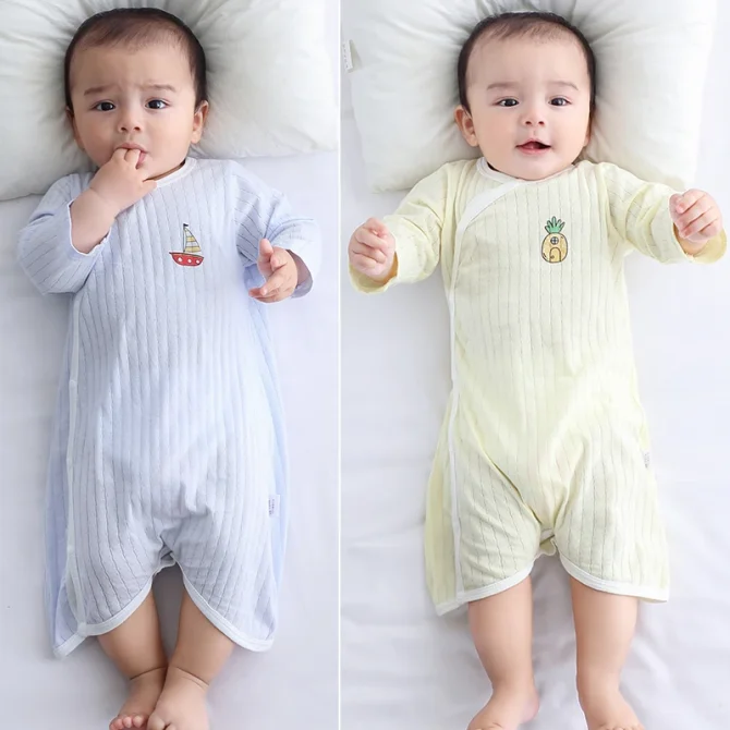 Summer Newborn Baby Homewear Cotton Infant Rompers Soft Baby Pajamas