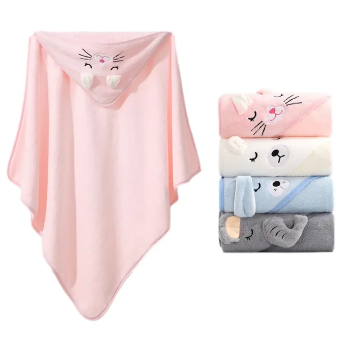 Cartoon Animal Baby Bath Soft Newborn Hooded Towel Blankets - Image 4