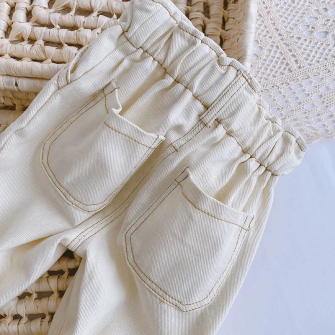 Autumn Fashion Denim Kids Baby Girls and Boys Jeans Straight Toddler Pants - Image 4
